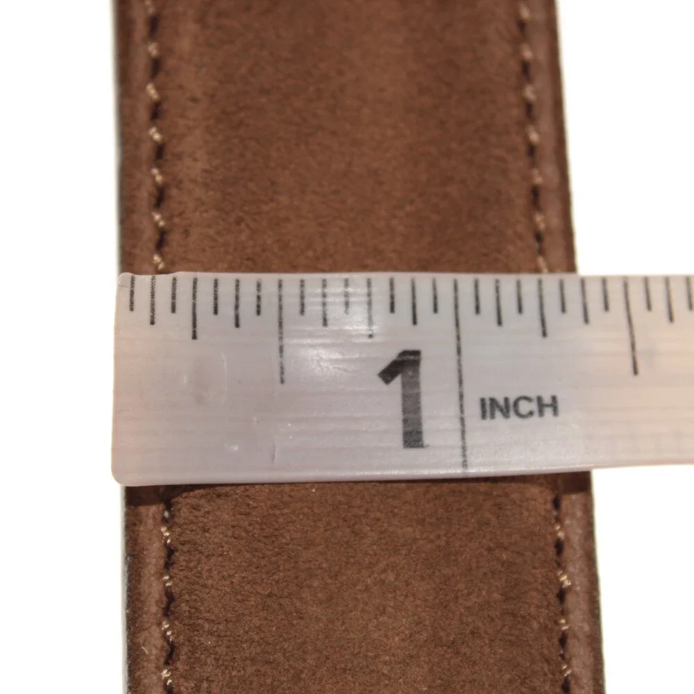 Di Bianco NWT Cut to Size Dress Belt In Solid Brown Suede Leather One Size